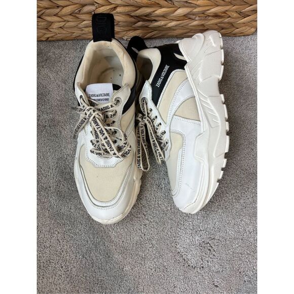 ZADIG&VOLTAIRE  Future Contrast Strap Sneakers, Sz 40 Us 9/9.5 $400 - Picture 4 of 12